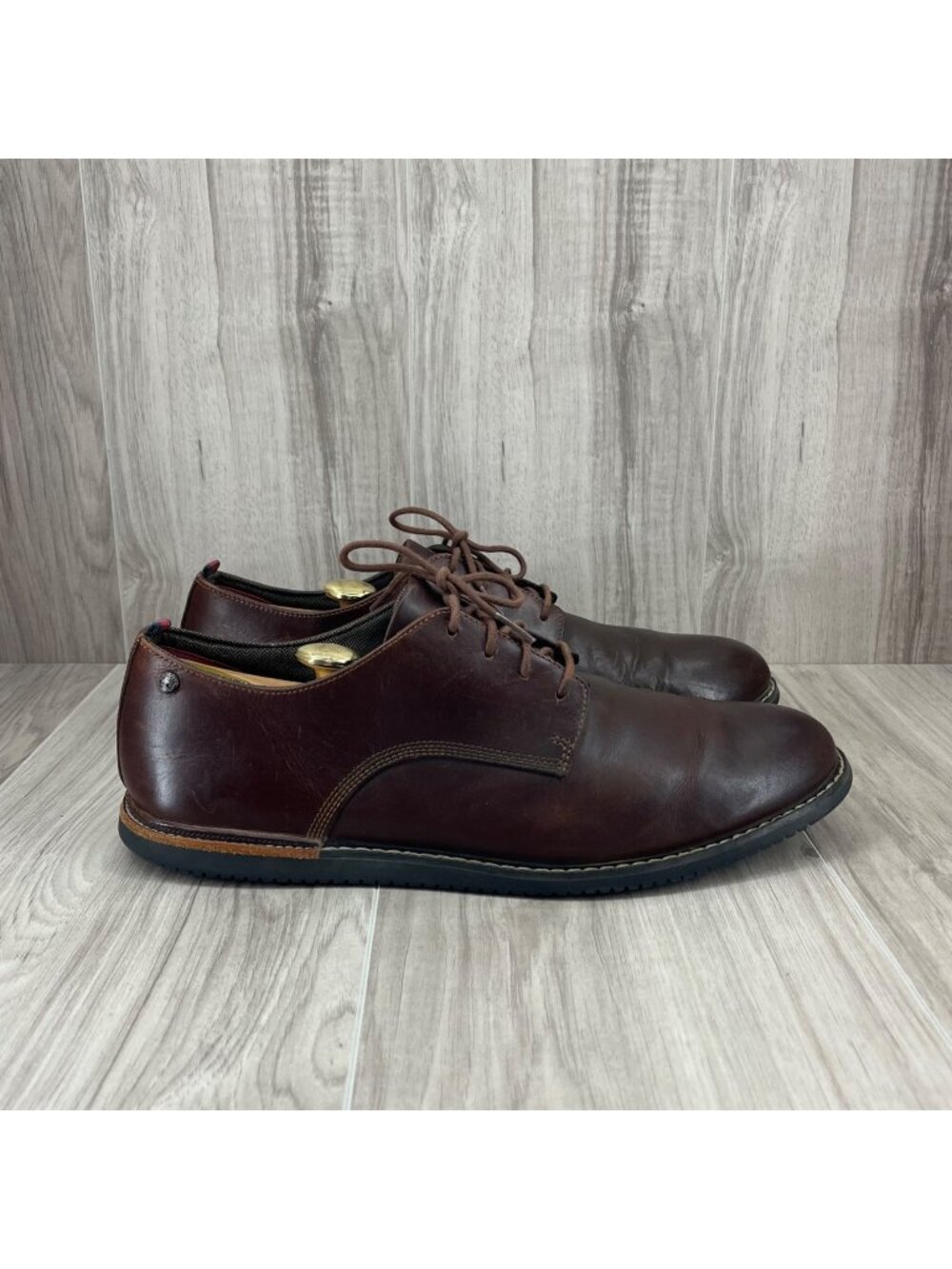 Timberland Dress Shoes Mens 12 Brown Leather Lace Up Derby Oxfords